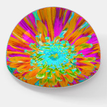 Tropisches Orange und heiß rosa Dekorative Dahlia