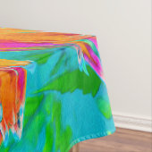 Tropisches Orange und heiß rosa Dekorative Dahlia Tischdecke (Beispiel)