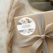 Tropisches Orchid-Brautparty Monstera Runder Aufkleber