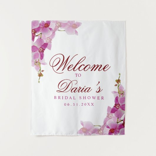 Tropisches Orchid-Foto Wandteppich (Vorderseite)