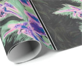 "Tropisches Orchid"-Gemälde auf einem Geschenkpapier (Rolleneckpunkt)