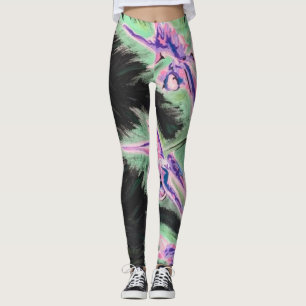 "Tropisches Orchid"-Gemälde auf einem Leggings