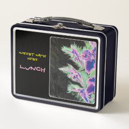 "Tropisches Orchid"-Gemälde auf einem Metall Brotdose