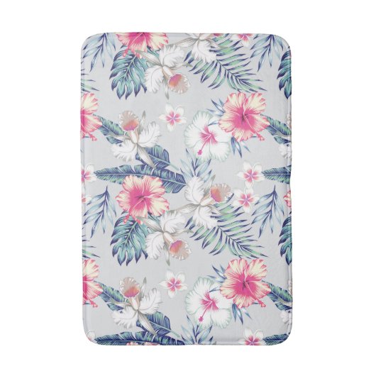 Tropisches Orchideenmuster Badematte (Vorderseite Vertikal)