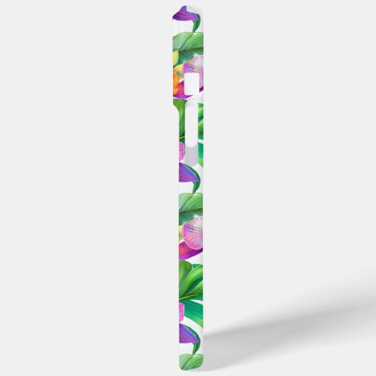 tropisches Orchideenmuster Case-Mate iPhone Hülle (Rückseite / Links)