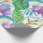 tropisches Orchideenmuster Geschenkpapier (Ecke)
