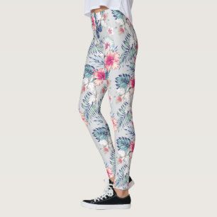 Tropisches Orchideenmuster Leggings