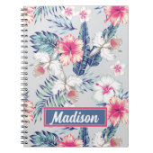 Tropisches Orchideenmuster Notizblock (Vorderseite)