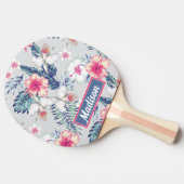 Tropisches Orchideenmuster Tischtennis Schläger (Seitenansicht)