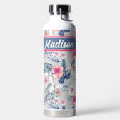 Tropisches Orchideenmuster Trinkflasche (links)