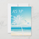 TROPISCHES OZEANDREAMS UAWG Wedding RSVP Karte (Vorderseite)