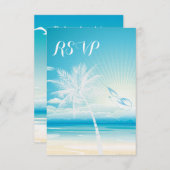 TROPISCHES OZEANDREAMS UAWG Wedding RSVP Karte (Vorne/Hinten)