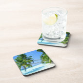 Tropisches Palm Beach! Untersetzer (Rechte Seite)