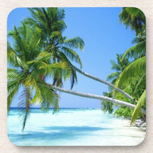 Tropisches Palm Beach! Untersetzer (Vorderseite)