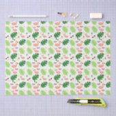 Tropisches Palm Blätter Rosa Flamingos Muster Seidenpapier (Handwerk)