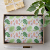 Tropisches Palm Blätter Rosa Flamingos Muster Seidenpapier (Geschenk)