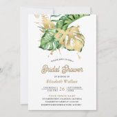 Tropisches Palm Foto Brautparty Einladung (Vorderseite)