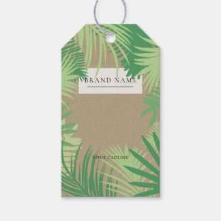 Tropisches Palm-Logo-Hängeetiketten mit Schnur Geschenkanhänger
