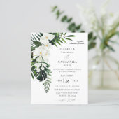 Tropisches Palm & White Floral Wedding 2 (Stehend Vorderseite)