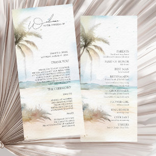 Tropisches Palmbaum-Ziel-Hochzeitsprogramm