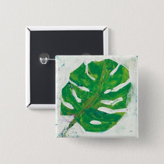 Tropisches | Palmblatt Button (Vorne & Hinten)