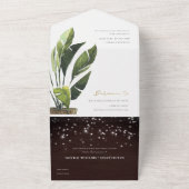 TROPISCHES PALMBLATT FOLIAGE STRING LIGHTS WEDD ALL IN ONE EINLADUNG (Außenbereich)