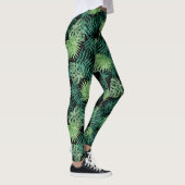 Tropisches Palmblatt Leggings (Rechts)
