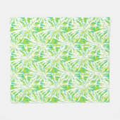 Tropisches Palmblatt-Muster Fleecedecke (Vorderseite (Horizontal))