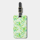 Tropisches Palmblatt-Muster Gepäckanhänger (Vorderseite vertikal)