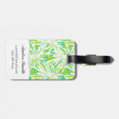 Tropisches Palmblatt-Muster Gepäckanhänger (Rückseite horizontal)