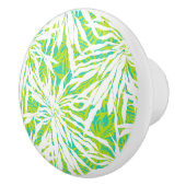 Tropisches Palmblatt-Muster Keramikknauf (Rechts)