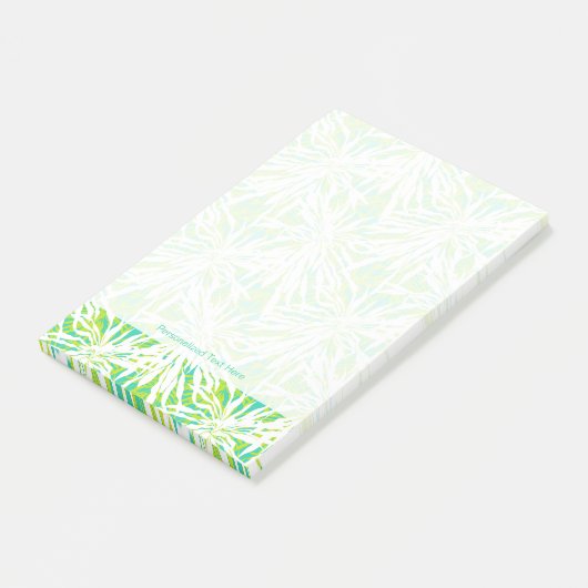 Tropisches Palmblatt-Muster Post-it Klebezettel (angewinkelt)