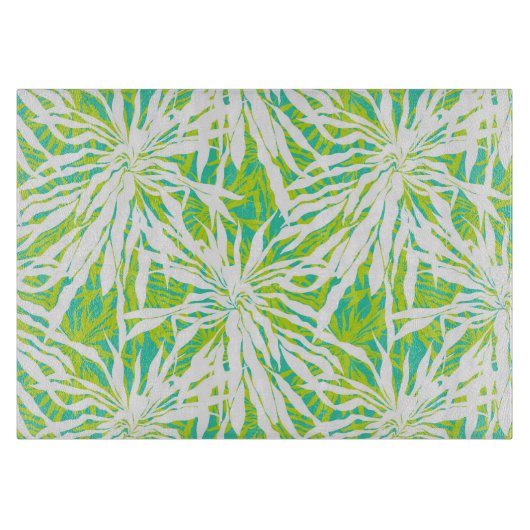 Tropisches Palmblatt-Muster Schneidebrett (Vorderseite)