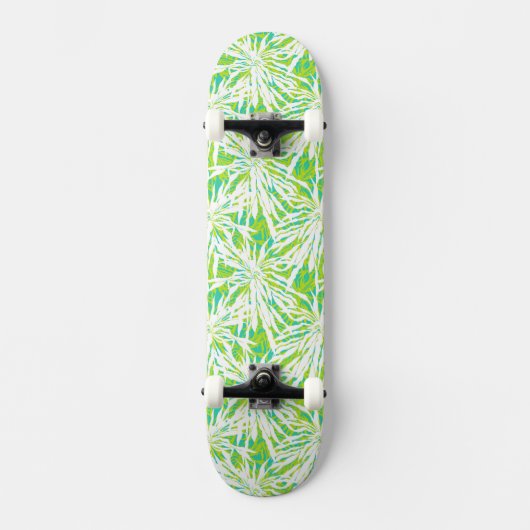 Tropisches Palmblatt-Muster Skateboard (Vorderseite)