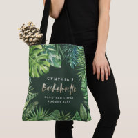 Tropisches Palmblatt- u. Skriptgoldbachelorette