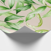 Tropisches Palmblätter-Muster Geschenkpapier (Ecke)