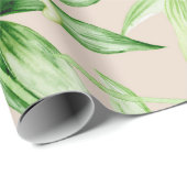 Tropisches Palmblätter-Muster Geschenkpapier (Rolleneckpunkt)