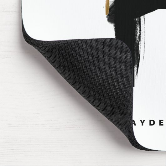 Tropisches Palmblätterblatt H Monogramm Personalis Mousepad (Ecke)