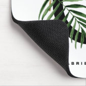Tropisches Palmblättrige Buchstaben G Monogramm Pe Mousepad (Ecke)