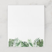 Tropisches Palmblättrige Platzkarten (Außenseite Aufgefaltet)