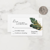 Tropisches Palmblättriger Gold 2SM Keine UAWG Mitteilungskarte (Vorderseite/Rückseite Beispiel)