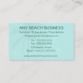 Tropisches Palme-Aqua-Grün Visitenkarte (Rückseite)