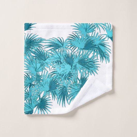 Tropisches Palme-Wedel-Insel-Bad-Tuch-Set Badhandtuch Set (Waschlappen)
