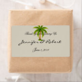 Tropisches Palmenbaum Wasserflaschen-Etikett (Insitu)