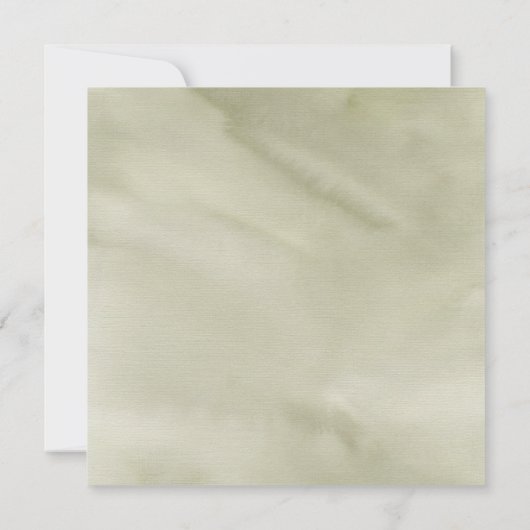 Tropisches Palmenblatt, Grüner Platz, Hochzeit in Einladung (Rückseite)