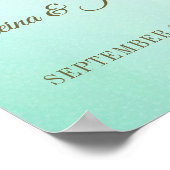 Tropisches Palmencoconut Hochzeitssymbol Poster (Ecke)