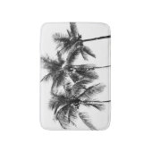 Tropisches Palmenparadies Schwarz-Weiß Sommer Badematte (Vorderseite Vertikal)