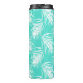 Tropisches Palmmuster mit benutzerdefiniertem Mono Thermosbecher (Rückseite)