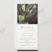 TROPISCHES PALMSTARRY MASON JAR LICHTES BRAUTPARTY EINLADUNG (Vorderseite)