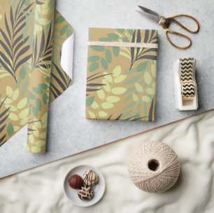 Tropisches Palmwedel Modernes Muster Geschenkpapier